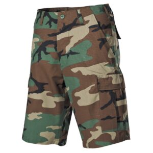 Nohavice krátke MFH BDU short RIP/STOP 01512T - woodland