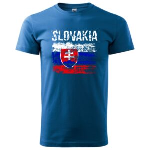 Tričko SLOVAKIA raster - svetlomodré