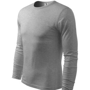 Tričko s dlhým rukávom MALFINI Fit-T Long 160g - tmavosivý melír