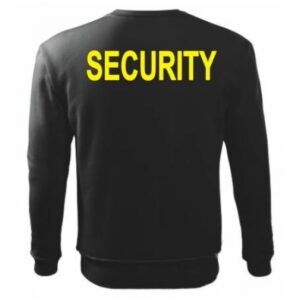 Mikina SECURITY - žltá potlač