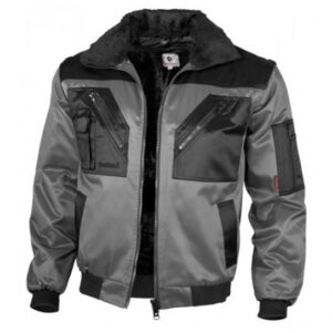 Bunda pilot QUALITEX Pilotenjacke kombinovaná - šedo/čierna