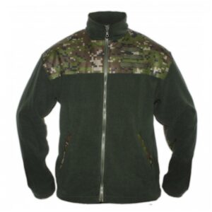 Mikina fleece OS SR so zipsom - digital woodland