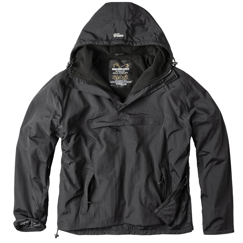 Anorak bojový SURPLUS TEX s kapucňou - čierny