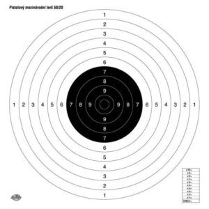 Terč pištoľový medzinárodný 50/20-Poľovnícke potreby > Doplnky na lov