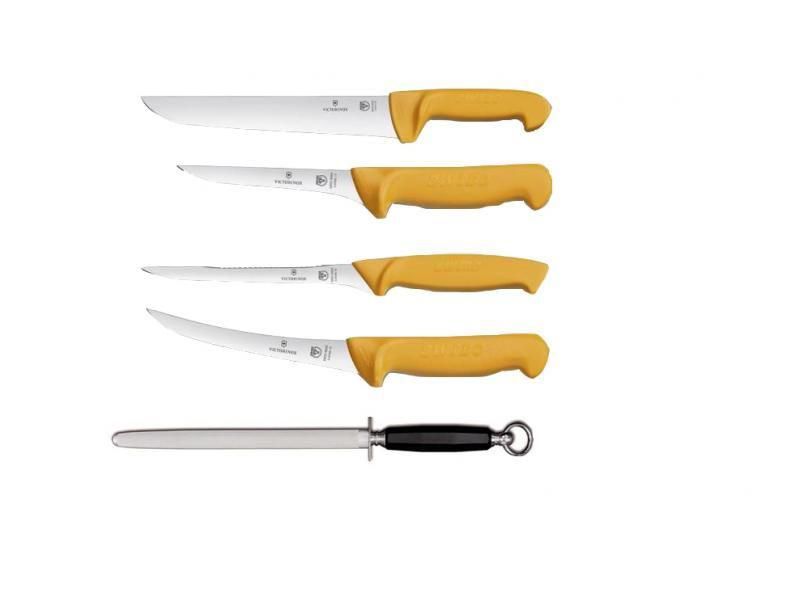 Mäsiarsky set nožov Victorinox Swibo - profi-Poľovnícke potreby > Nože a náradie > Nože Victorinox > Kuchynské nože Victorinox > Mäsiarske nože Victorinox Swibo