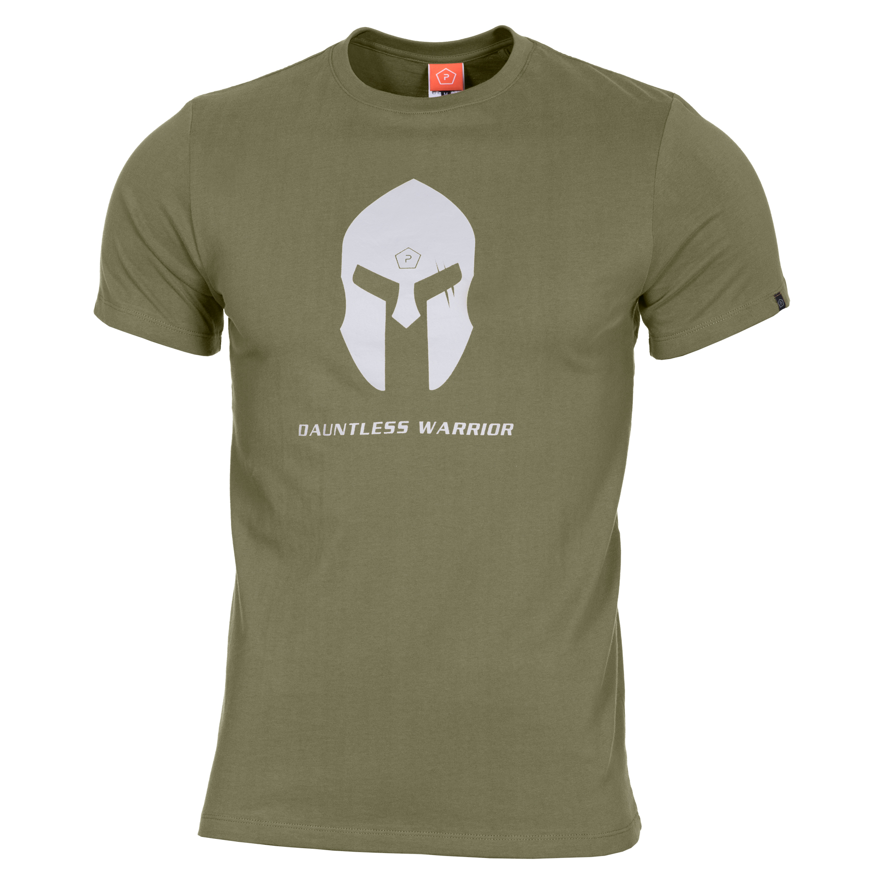 Tričko PENTAGON Spartan Helmet - olivové