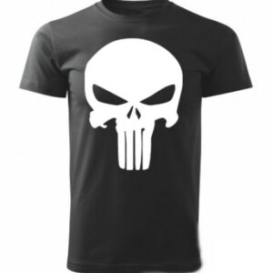 Tričko s potlačou PUNISHER - čierne