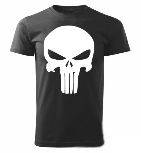 Tričko s potlačou PUNISHER - čierne