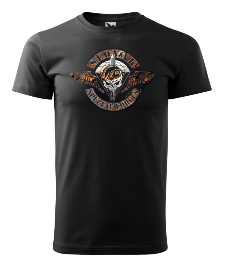 Tričko SLOVAK Special Forces color - čierne
