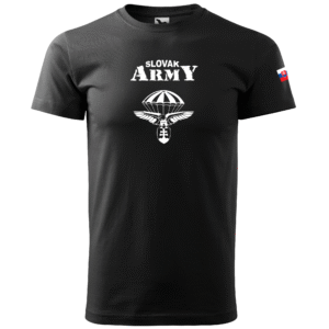 Tričko SLOVAK ARMY s vlajkou - čierne