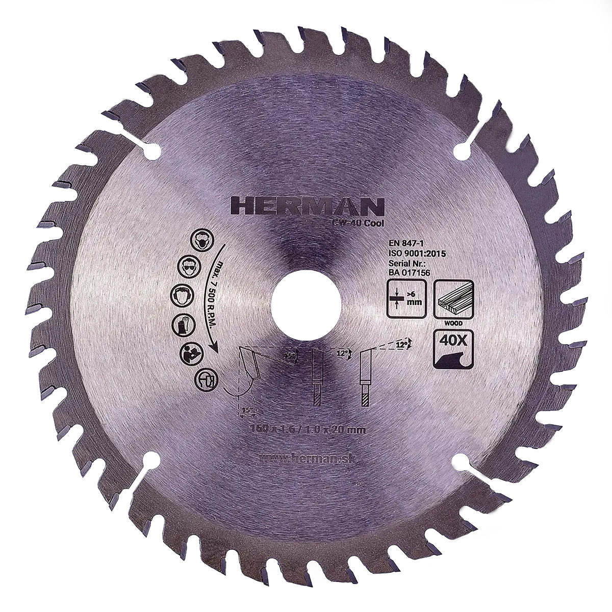 Pílový kotúč HERMAN CW-40 Cool 160x1