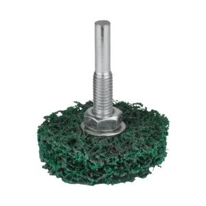 Čistiaci kotúč na stopke HERMAN FWK-20/S Dragon Green 50x13x6mm | STRIP-IT + corundum