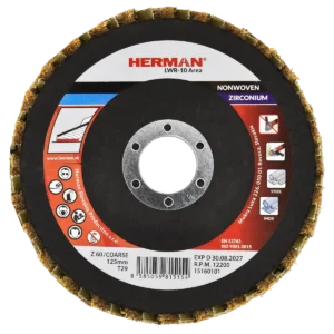 Kombinovaný lamelový kotúč HERMAN LWR-10 Area ZirTex 125mm | Zirconia | coarse / P60
