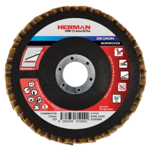 Kombinovaný lamelový kotúč HERMAN LWR-11 Area ZirTex 125mm | Zirconia | coarse / P120