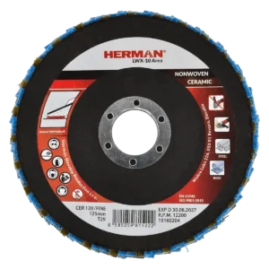 Kombinovaný lamelový kotúč HERMAN LWX-10 Area CerTex 125mm | ceramic | fine / P120