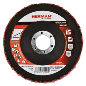 Kombinovaný lamelový kotúč HERMAN LWX-10 Area CerTex 125mm | ceramic | medium / P120