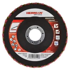 Kombinovaný lamelový kotúč HERMAN LWX-10 Area CerTex 125mm | ceramic | medium / P80