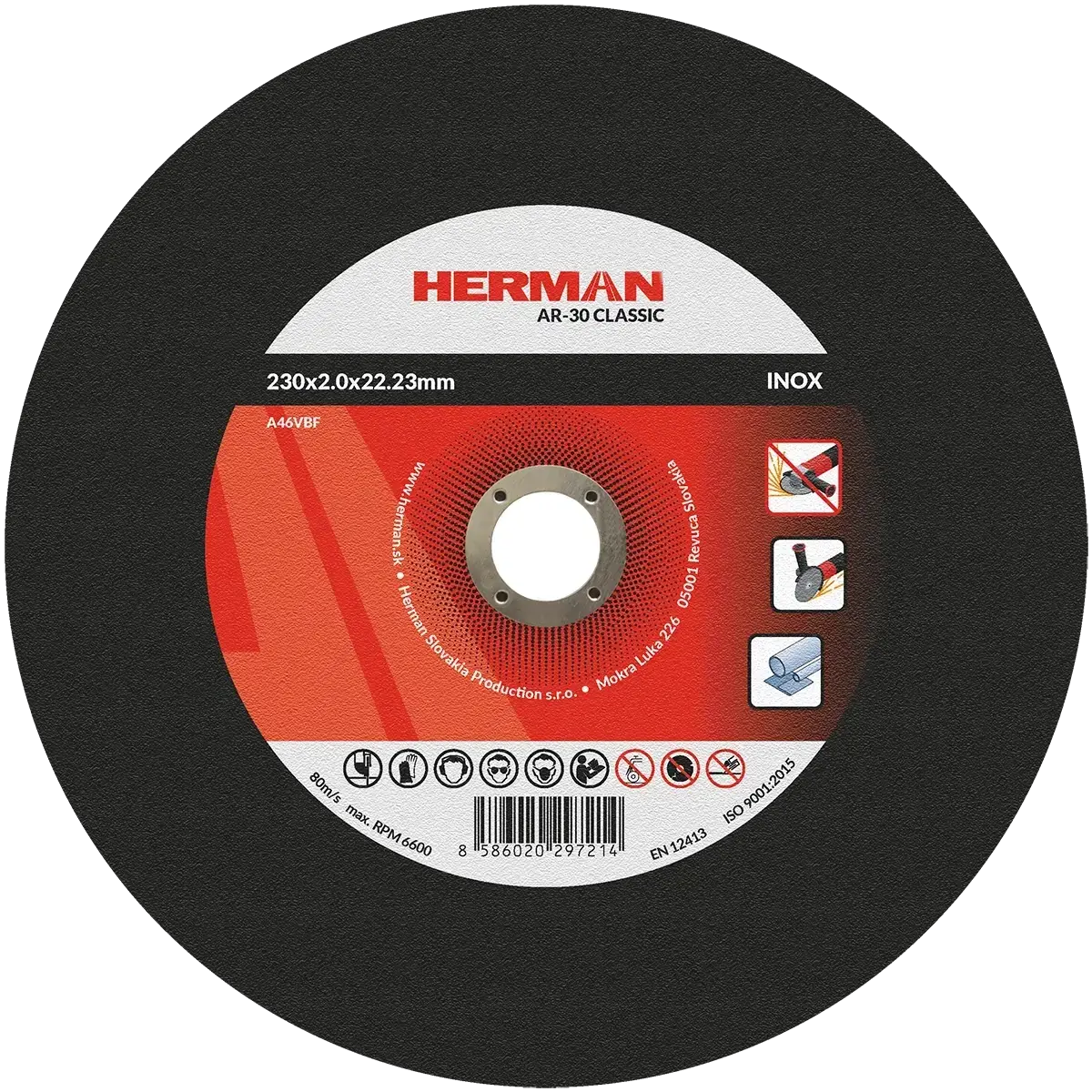 Rezný kotúč HERMAN AR-30 Classic | Na nerez 230x2