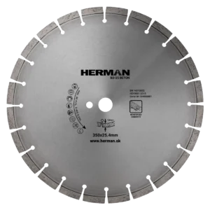 Diamantový kotúč HERMAN BD-25 Beton 350x25