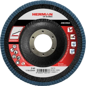 Lamelový kotúč HERMAN LR-10 Area 115mm | P60 | zirconia