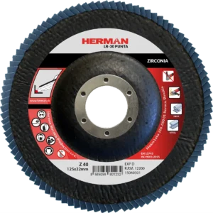 Lamelový kotúč HERMAN LR-30 Punta 125mm | P40 | zirconia