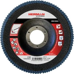Lamelový kotúč HERMAN LR-30 Punta 125mm | P60 | zirconia