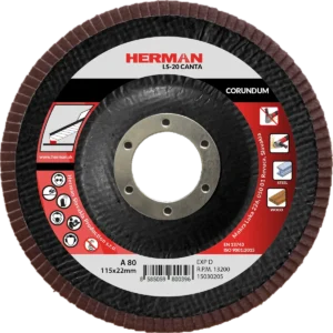 Lamelový kotúč HERMAN LS-20 Canta 115mm | P80 | corundum