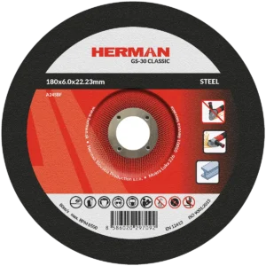 Brúsny kotúč HERMAN GS-30 Classic | Na oceľ 180x6