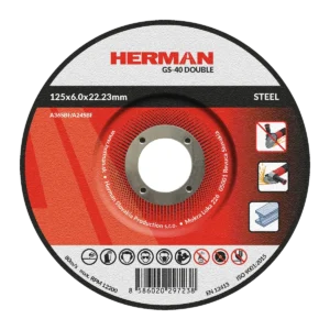 Brúsny kotúč HERMAN GS-40 Double | Na oceľ 125x6