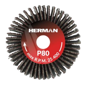 Brúsny kotúč na stopke HERMAN FWS-10/S 30x15x6mm | Corundum | P80