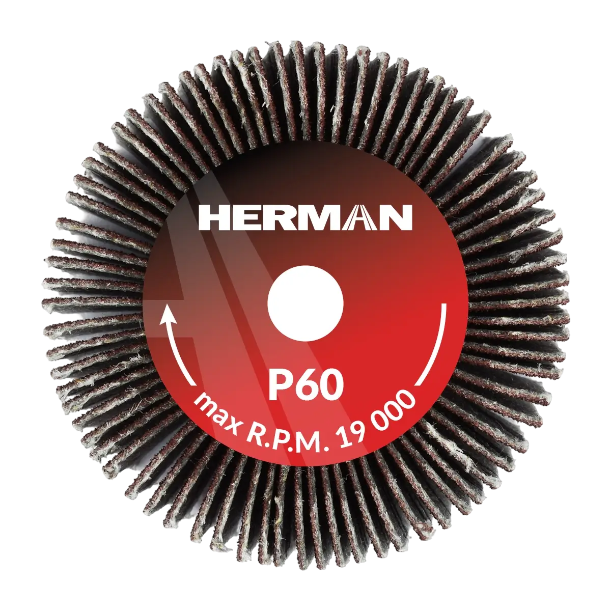 Brúsny kotúč na stopke HERMAN FWS-10/S 40x20x6mm | Corundum | P60