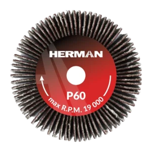 Brúsny kotúč na stopke HERMAN FWS-10/S 40x20x6mm | Corundum | P60