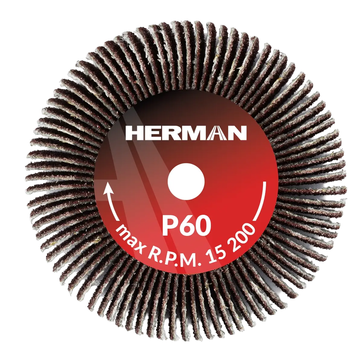 Brúsny kotúč na stopke HERMAN FWS-10/S 50x30x6mm | Corundum | P60