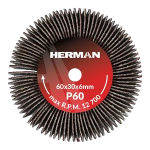 Brúsny kotúč na stopke HERMAN FWS-10/S 60x30x6mm | Corundum | P60