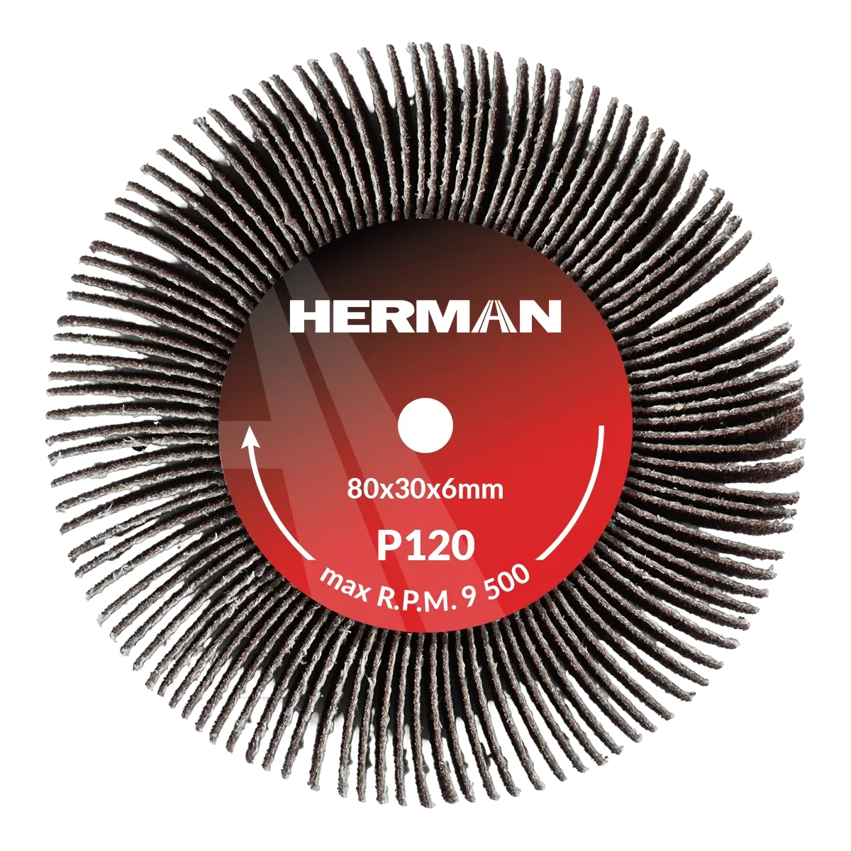 Brúsny kotúč na stopke HERMAN FWS-10/S 80x30x6mm | Corundum | P120