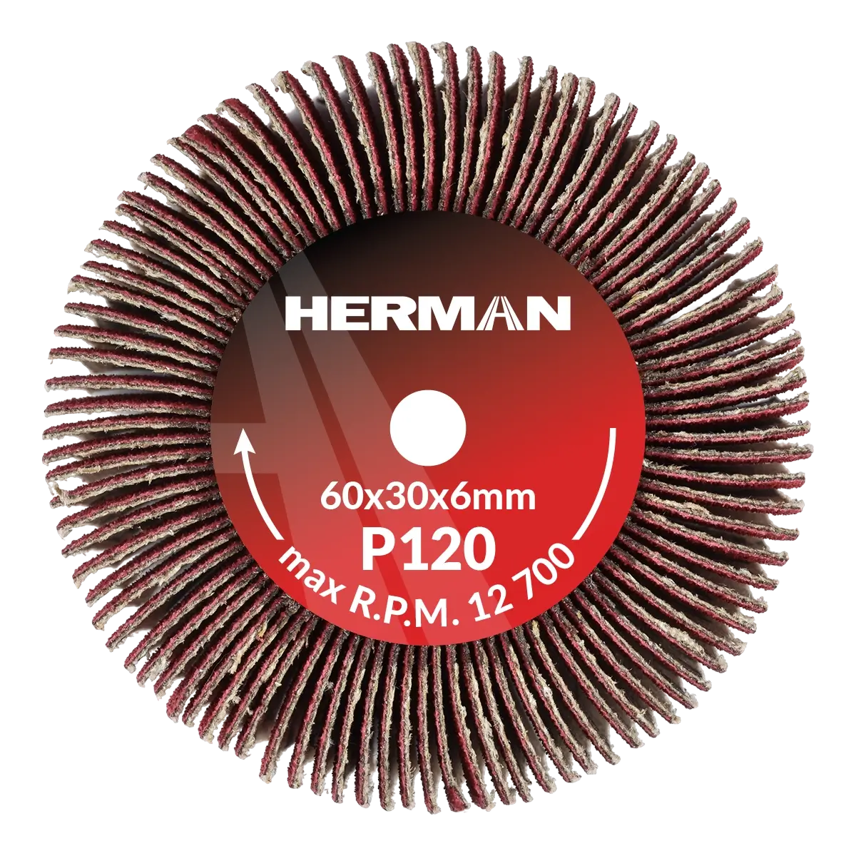 Brúsny kotúč na stopke HERMAN FWX-10/S 60x30x6mm | Ceramic | P120