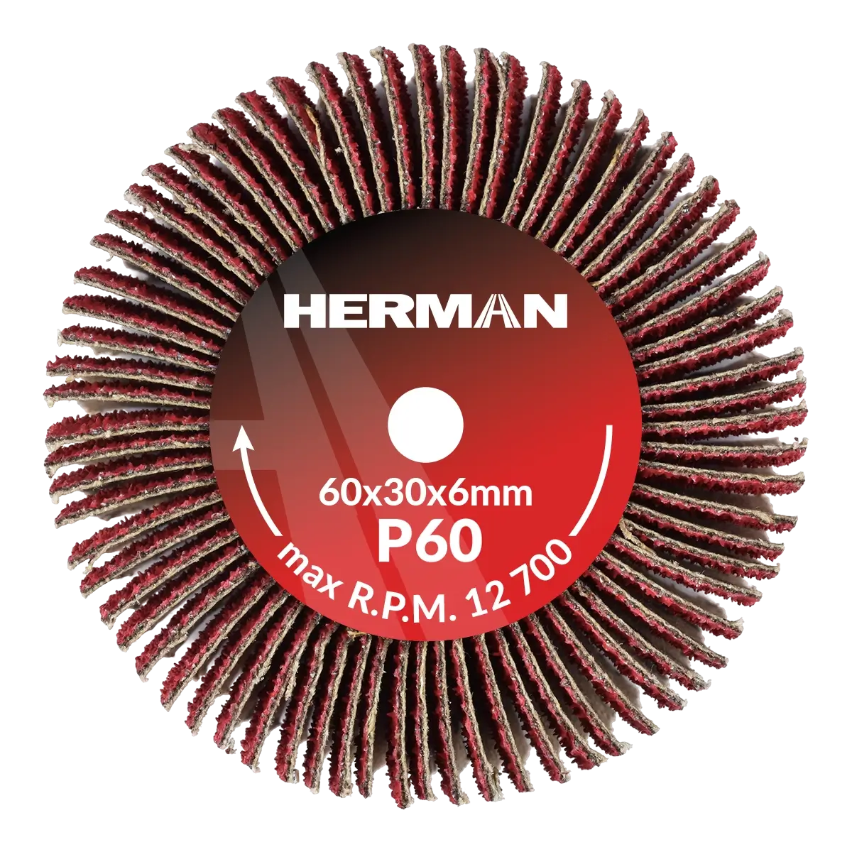 Brúsny kotúč na stopke HERMAN FWX-10/S 60x30x6mm | Ceramic | P60