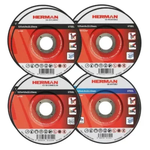 Sada brúsnych kotúčov HERMAN QGS-10 | Na oceľ 125mm | 2x GS-30 Classic