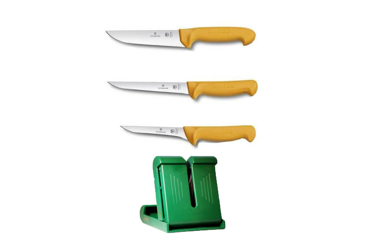 Mäsiarsky set nožov Victorinox Swibo - základný-Poľovnícke potreby > Nože a náradie > Nože Victorinox > Kuchynské nože Victorinox > Mäsiarske nože Victorinox Swibo