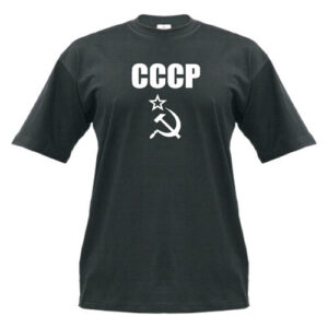 Tričko CCCP čierne s bielym nápisom