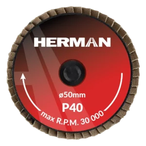 Lamelový kotúč Quick Change HERMAN MLR-10/QC-RS 50mm | Zirconia | P40