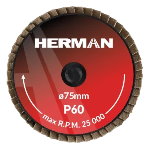 Lamelový kotúč Quick Change HERMAN MLR-10/QC-RS 75mm | Zirconia | P60