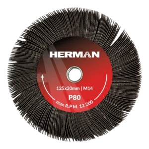 Radiálny lamelový kotúč HERMAN LS-50 Fan 125x20mm | Corundum | P80