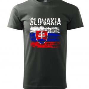Tričko SLOVAKIA raster - čierne