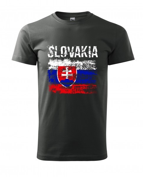 Tričko SLOVAKIA raster - čierne