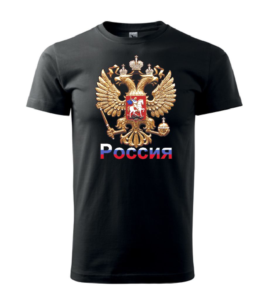 Tričko RUSSIA color - čierne