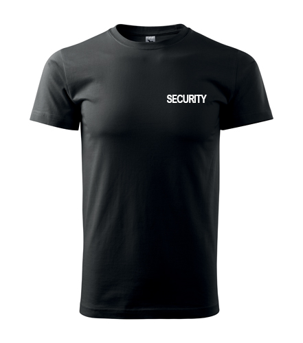 Tričko SECURITY s bielym nápisom - čierne