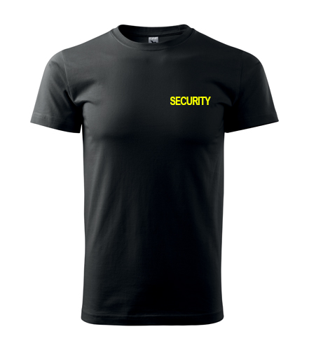 Tričko SECURITY so žltým nápisom - čierne