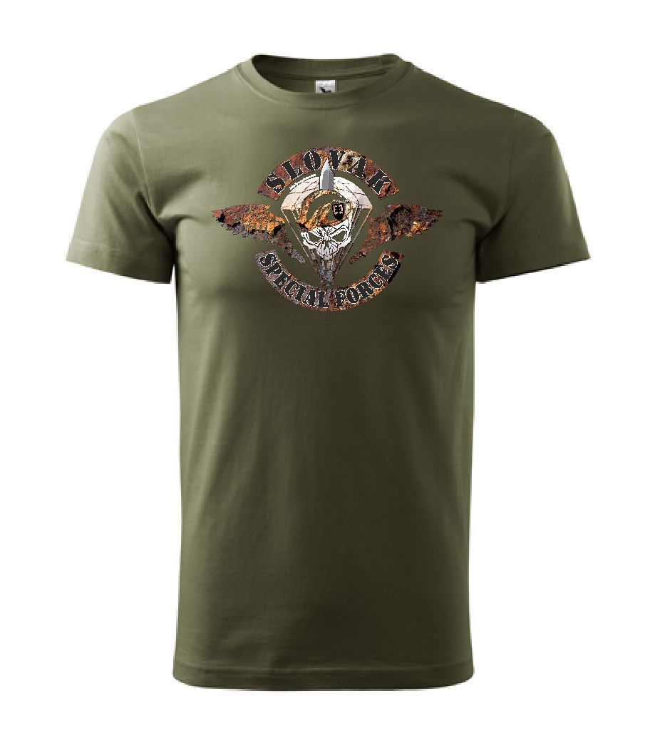 Tričko SLOVAK Special Forces color - olivové