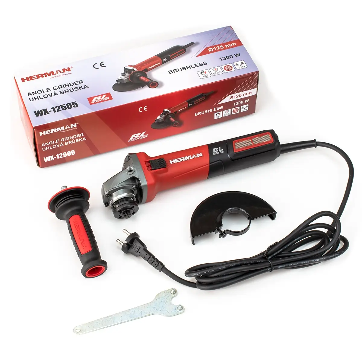 Uhlová brúska HERMAN WX-12505 BL 125 mm | 1300 W | Náradie | Nástroje – Obrázok 4